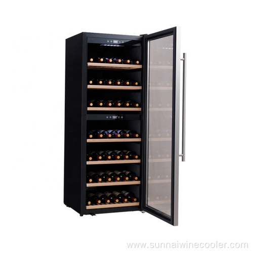 Hot sale freestanding slender tall thin wine fridge